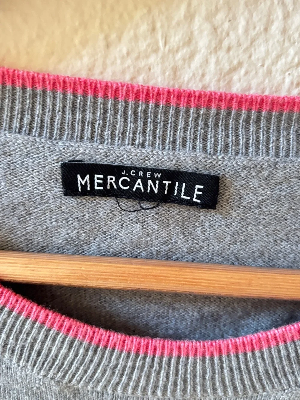 J. Crew Mercantile Bell Sleeve Sweater Gray Crew Neck Pullover Size Medium